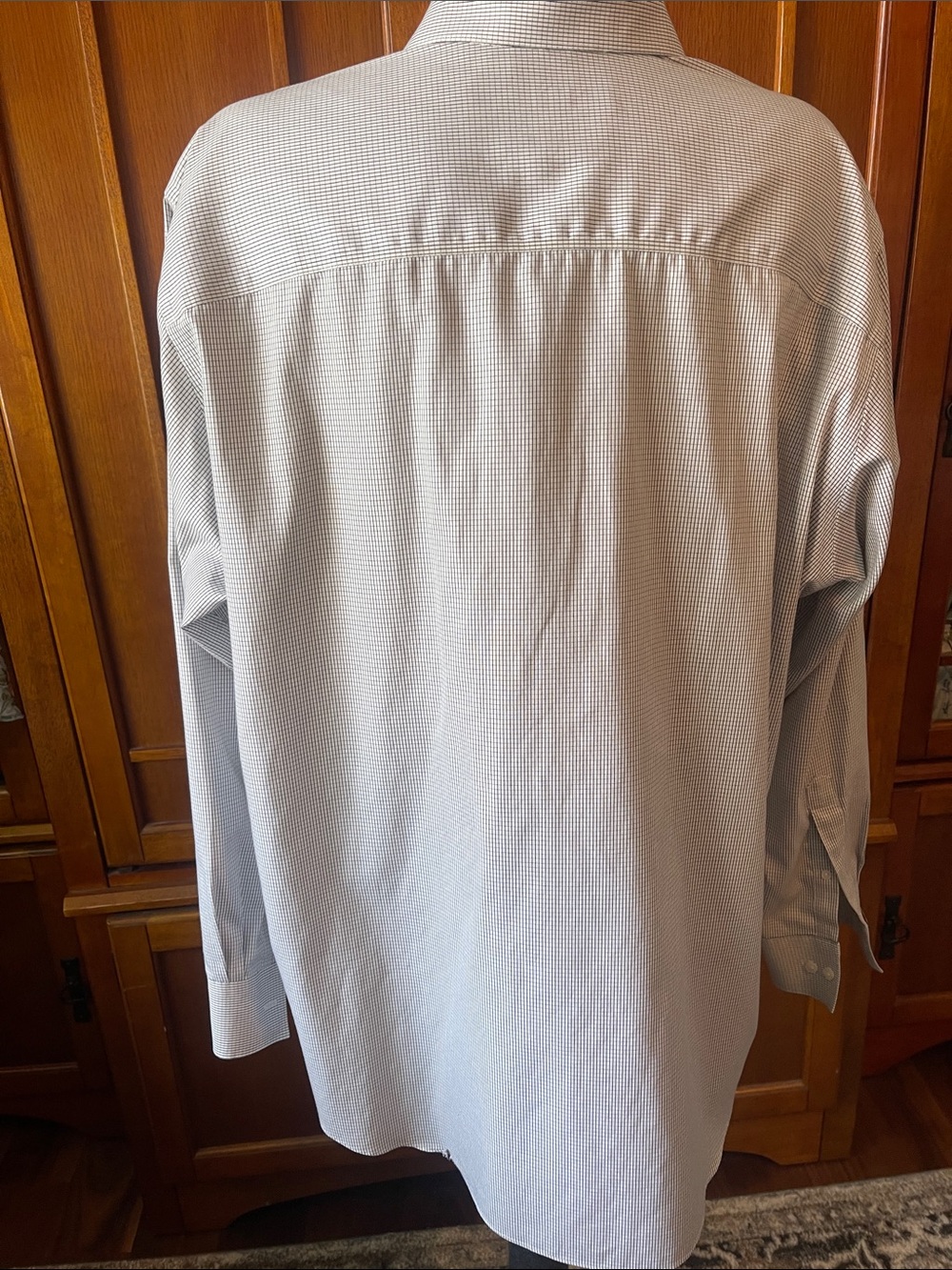 Kenneth Cole Light Blue Micro-Check Dress Shirt - Picture 3 of 5